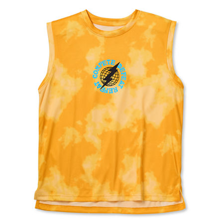 Xersion Little & Big Boys Performance Crew Neck Tank Top, L (14-16) Husky, Yellow