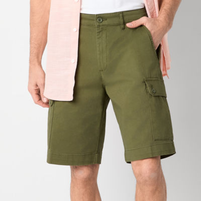 St. John's Bay Mens 10" Mid Rise Stretch Fabric Cargo Short