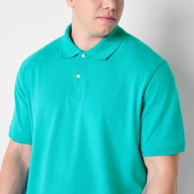 St. John's Bay Pique Big and Tall Mens Regular Fit Short Sleeve Polo Shirt