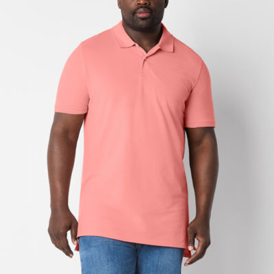 St. John's Bay Pique Big and Tall Mens Regular Fit Short Sleeve Polo Shirt  - JCPenney