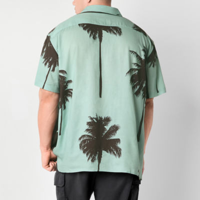 arizona-big-and-tall-mens-short-sleeve-button-down-shirt-color-aqua