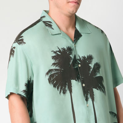 arizona-big-and-tall-mens-short-sleeve-button-down-shirt-color-aqua