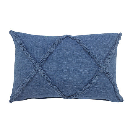 Lr Home Abby Diamond Rectangular Throw Pillow, One Size, Blue