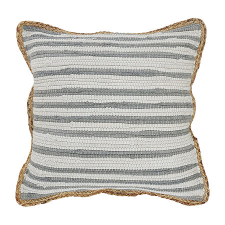 Lr Home Abena Stripe Square Throw Pillow, One Size, Gray