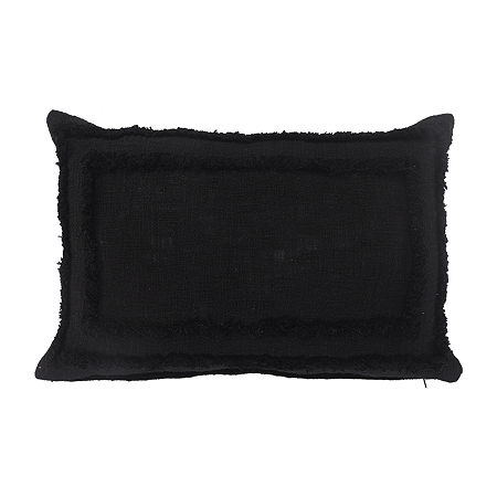 Lr Home Cachi Modern Rectangular Throw Pillow, One Size, Black