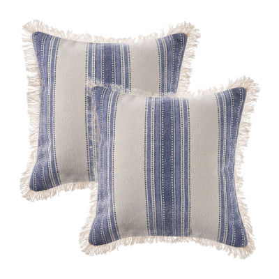 Lr Home Pal Stripe Set Square Throw Pillow