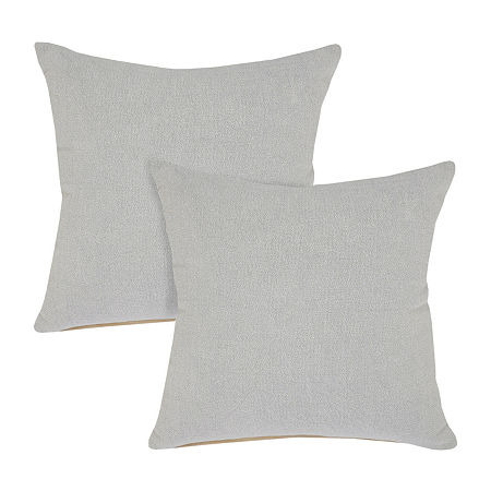 Lr Home Bea Solid Set Square Throw Pillow, One Size, Gray