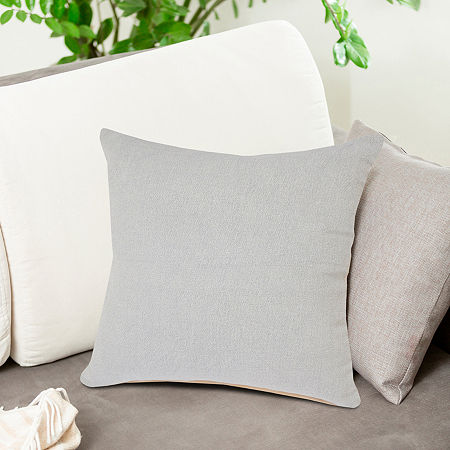 Lr Home Bea Solid Set Square Throw Pillow, One Size, Gray