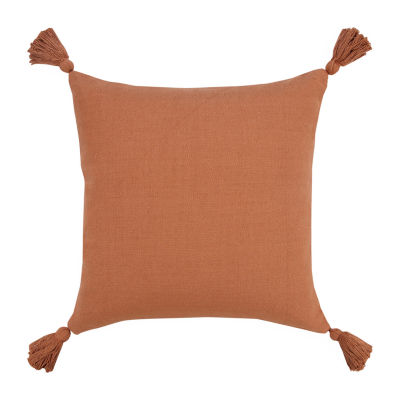 LR Home Sadie Solid Square Throw Pillow