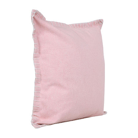 Lr Home Ron Solid Set Square Throw Pillow, One Size, Pink