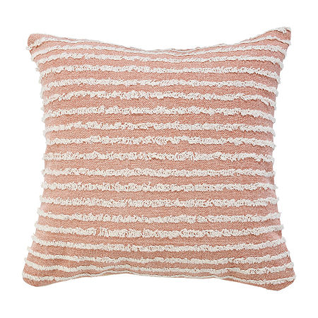 Lr Home Sam Stripe Square Throw Pillow, One Size, Pink