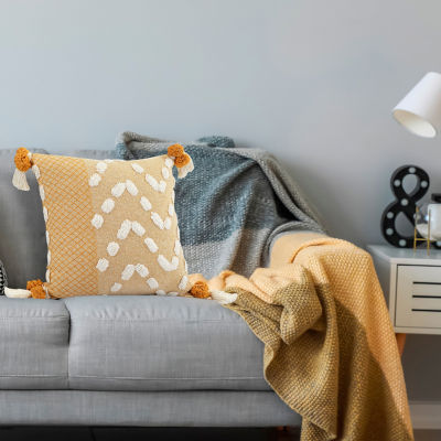 LR Home Zara Textured Square Throw Pillow