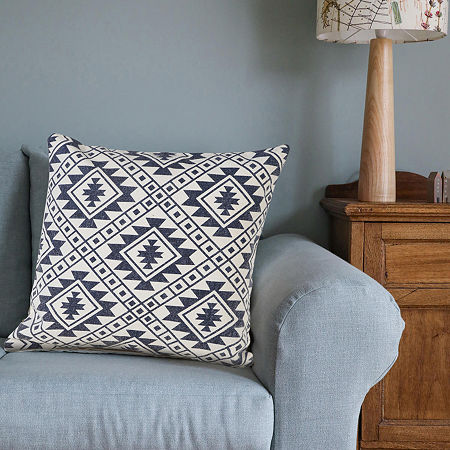 Lr Home Sen Tribal Set Square Throw Pillow, One Size, Blue