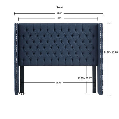 Madison Park Baldwin Queen Upholstered Tufted  Headboard