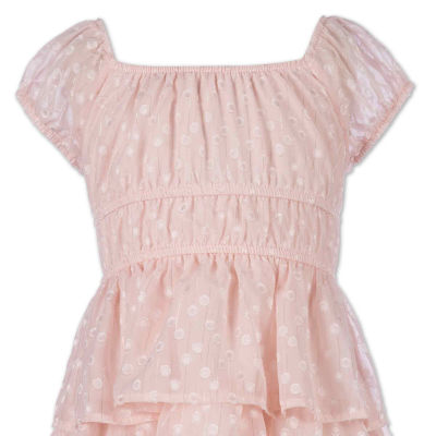 Speechless Little Girls Cap Short Sleeve Skater Dress