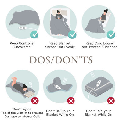 True North By Sleep Philosophy Marbled Sherpa Heated Washable Electric Midweight Throw