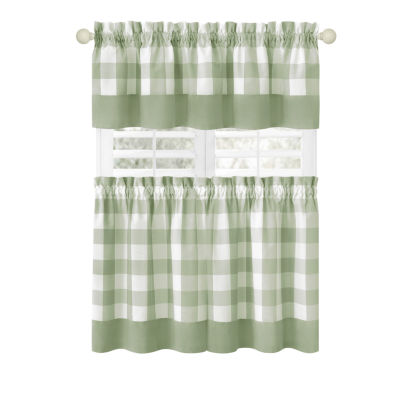 Achim Hunter 3-pc. Rod Pocket Kitchen Curtain Window Set