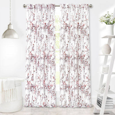 Achim Misty Light-Filtering Back Tab Single Curtain Panel