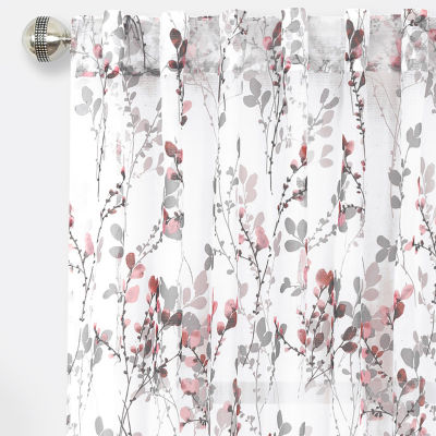 Achim Misty Back Tab Light-Filtering Single Curtain Panel