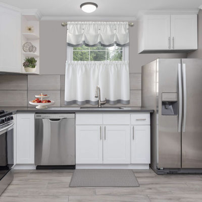 Achim Lana 3-pc. Rod Pocket Kitchen Curtains & Drapes Window Set