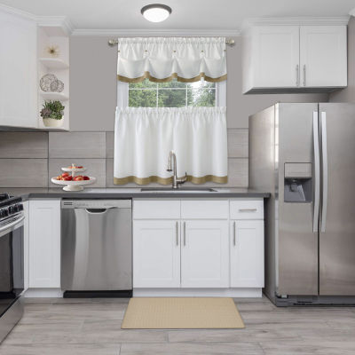 Achim Lana 3-pc. Rod Pocket Kitchen Curtains & Drapes Window Set