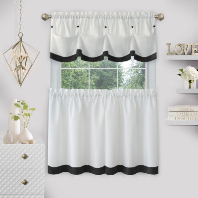 Achim Lana 3-pc. Rod Pocket Kitchen Curtains & Drapes Window Sets