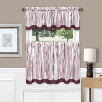 Achim Westport 3-pc. Rod Pocket Kitchen Curtains & Drapes Window Set