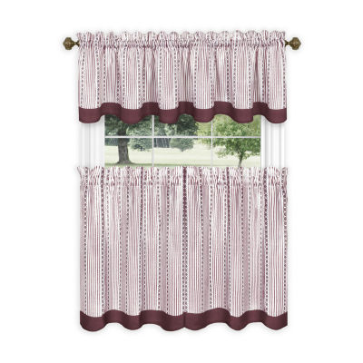 Achim Westport 3-pc. Rod Pocket Kitchen Curtains & Drapes Window Set