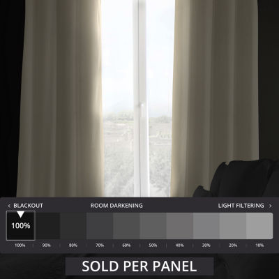 Exclusive Fabrics & Furnishing Signature Grommet Top Energy Saving Blackout Single Curtain Panels