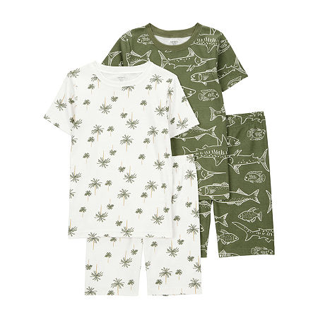 Carter's Little & Big Boys 4-pc. Pajama Sets, 7, Green