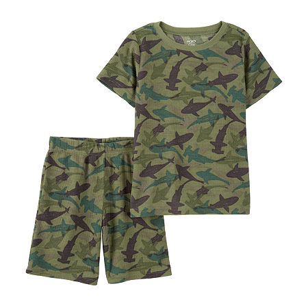 Carter's Little & Big Boys 2-pc. Pajama Set, 6, Green
