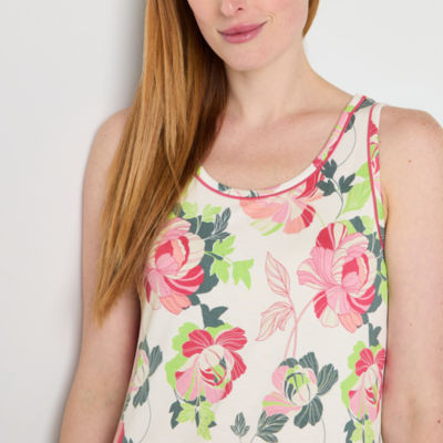 Liz Claiborne Cool and Calm Womens Sleeveless U Neck Nightshirt