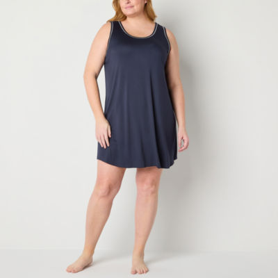 Liz Claiborne Cool and Calm Womens Plus Sleeveless U Neck Nightshirt