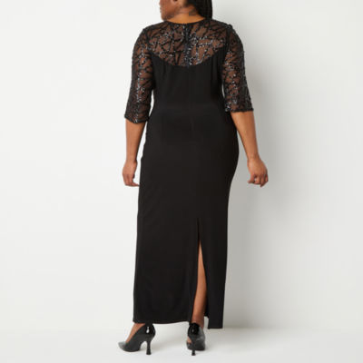 Lace Jcpenney Long Formal Gowns Brianna Milay Womens Beaded 3/4