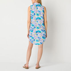 St. John's Bay Womens Short Sleeve Shift Dress