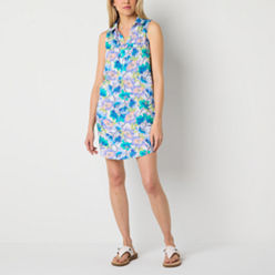 St. John's Bay Womens Short Sleeve Shift Dress