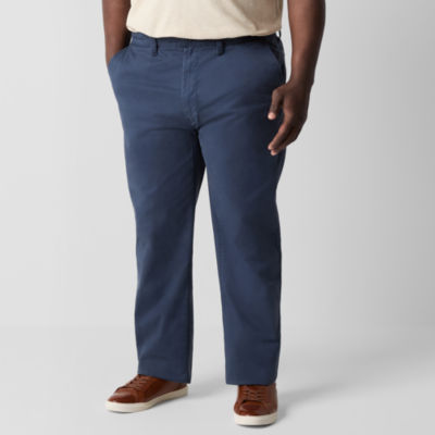 mutual weave Standard Chino Mens Relaxed Fit Big and Tall Flat Front Pant