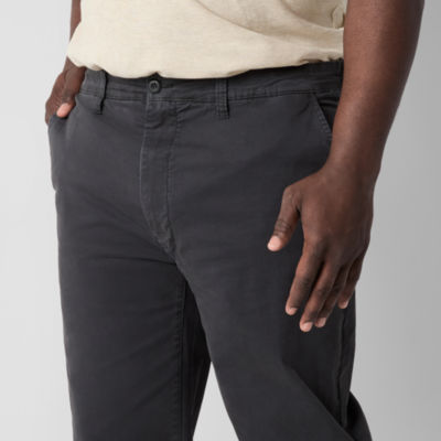 mutual weave Standard Chino Mens Relaxed Fit Big and Tall Flat Front Pant