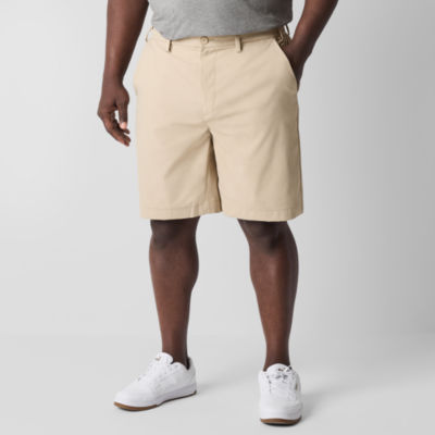Shaquille O'Neal XLG Mens 10 1/2" Big and Tall Moisture Wicking Drawstring Waist Chino Short