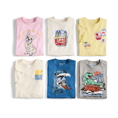 Thereabouts Little & Big Kid Boys Crew Neck Short Sleeve Regular Fit Graphic T-Shirt