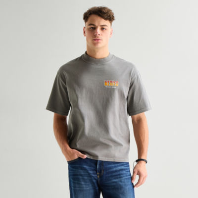 Arizona Mens Crew Neck Short Sleeve Boxy Fit Graphic T-Shirt