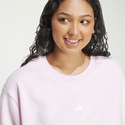 adidas Womens Crew Neck Long Sleeve Plus Sweatshirt