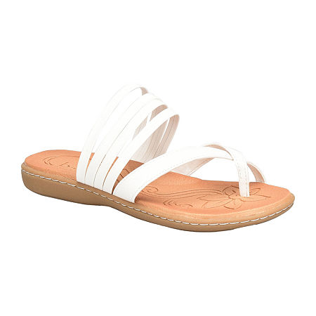 Boc Womens Alisha Flat Sandals, 7 Medium, White