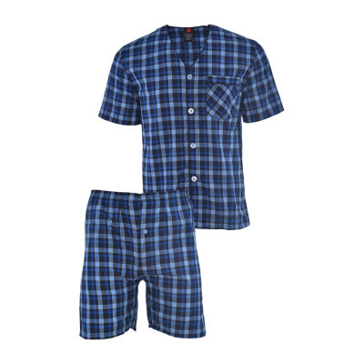 Hanes Mens Short Sleeve V-Neck 2-pc. Shorts Pajama Set - JCPenney