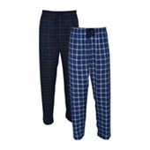 IZOD Mens Big Pajama Pants, Color: Navy Yellow Plaid - JCPenney