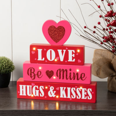 Glitzhome Lighted Valentines Day Tabletop Decor
