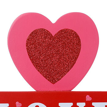 Red Glitter Heart Decor