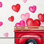 Glitzhome 24" Valentines Wooden Truck Wall Sign