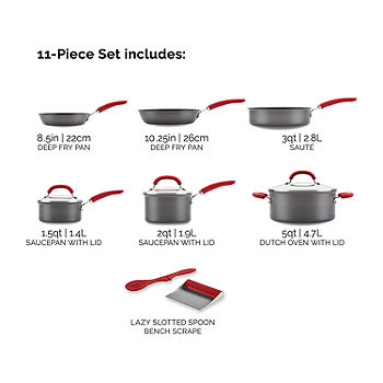 Rachael Ray 11-Piece Cook + Create Aluminum Nonstick Cookware Set