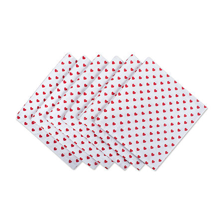 Design Imports Lil Hearts 6-pc. Napkins, One Size, Red